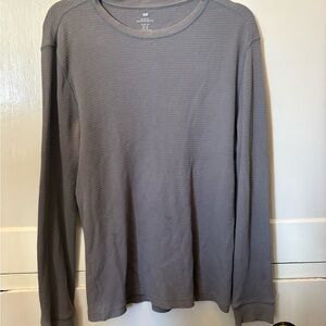 H&M Men's Grey Long Sleeve Tee